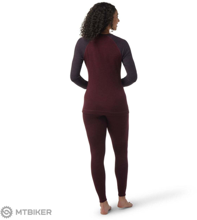 Bluzë bazë Smartwool Striped, lesh merino, termike, blu bordeaux