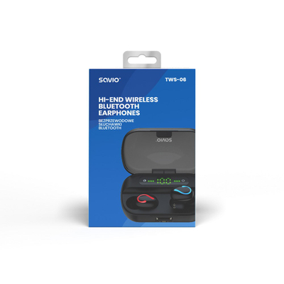 Dëgjuese Savio TWS-06, Wireless, të zeza