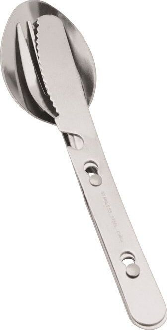 Set takëmesh kampingu Easy Camp Travel Cutlery, çelik inox, i vogël në përmasa, ngjyrë argjendi