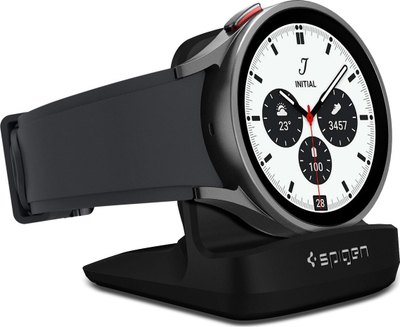 Qëndrim tavoline për orë inteligjente Spigen Night Stand S353, për Samsung Galaxy Watch 6 5 dhe Classic Pro, i zi
