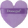 Sfungjer pudre Donegal Heart, velor, 7 x 7 cm, rozë