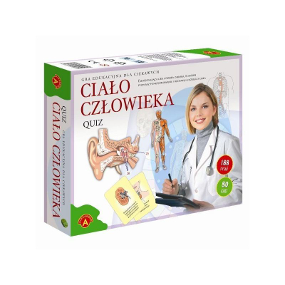 Lojë edukative Alexander Human Body Quiz, 188 pyetje, 80 letra, shumëngjyrëshe