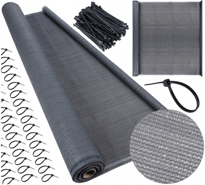 Rrjetë privatësie për gardh HDPE, 1.5 x 10m, 180g/m², jeshile