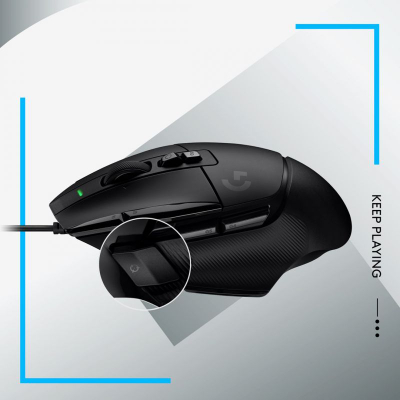 Mouse gaming Logitech G502 X, HERO 25K 25600 DPI, 13 butona, i zi