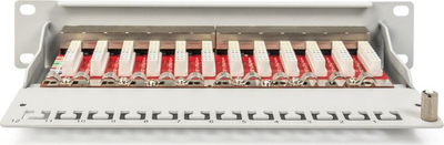 Patch panel Digitus DN-91612S-EA-G, 10" 1U, 12x RJ45 Cat.6A, gri