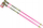 Bastunë skish Leki WCR TBS SL 3D, 110 cm, alumin, rozë