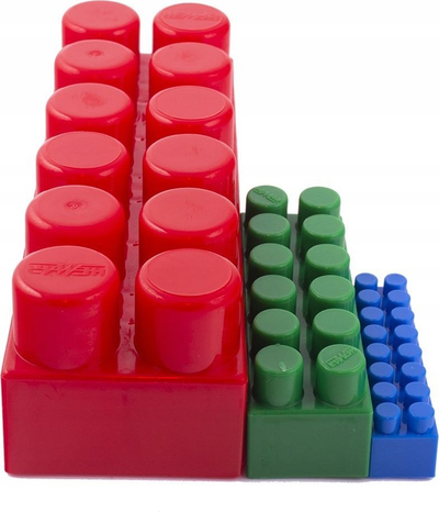 Lodra blloqe ndërtimi Large Construction Blocks, 80 copa, për kalamaj 3+, shumëngjyrëshe