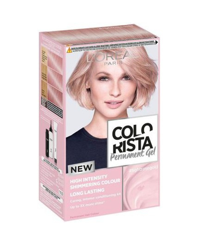 Ngjyrë për flokë L´Oréal Paris Colorista Permanent Gel, Lightrosegold
