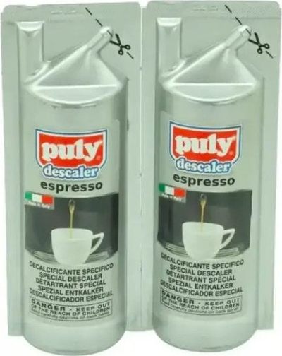 Lëng për heqjen e gëlqeres Puly Espresso, 2 x 125 ml, për makina kafeje