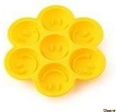 Tabakë për akull GiftWorld Smiley, 16cm, e verdhë