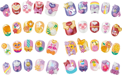 Set rimbushës për thonj Aquabeads Fancy Nail 35007, mbi 40 modele, për fëmijë 4+