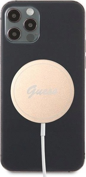 Karikues induktiv Guess GUCBMSLRD, 15W MagSafe, USB C, ngjyrë ari