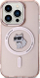 Mbulesë telefoni Karl Lagerfeld IML Choupette MagSafe për iPhone 15 Pro Max, rozë