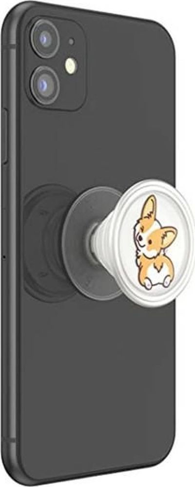 Aksesor telefoni PopSockets PlantCore Translucent Cheeky Corgi, kapje ngjitëse, i tejdukshëm