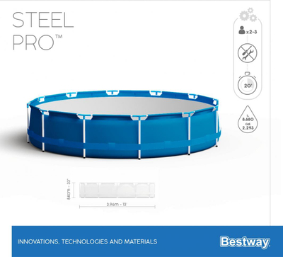 Pishinë kopshti Bestway Frame, 396 x 84cm 9 in 1 (5612E)