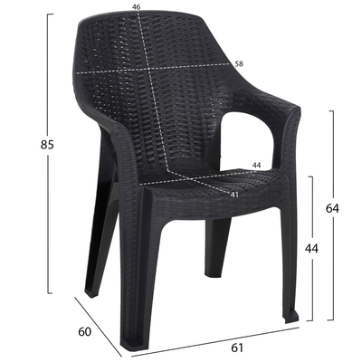 Karrige Abel prej polipropileni 61x60x85Hcm (HM6143.01)