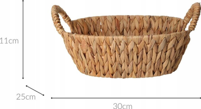 Shportë me doreza Home Styling Collection, 30x25x11 cm, e bardhë