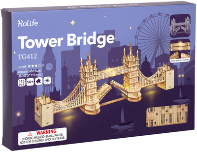 Set ndërtimi RoboTime - Tower Bridge, prej druri