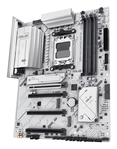 Pllakë amë Asus B850 Max Gaming WiFi W, AMD AM5, DDR5, e bardhë