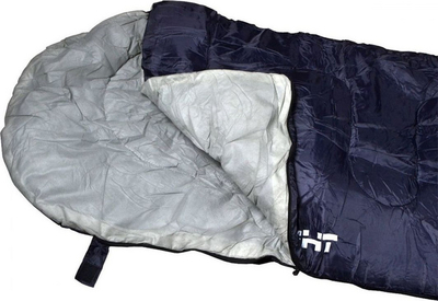 Thes fjetjeje Light Tourist Mummy Sleeping Bag With Hood 2 in 1 200, fibrë poliestre, me kapuç, blu