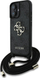 Mbulesë telefoni Guess 4G Big Logo Cord Strap Crossbody, për iPhone 16 Plus, e zezë