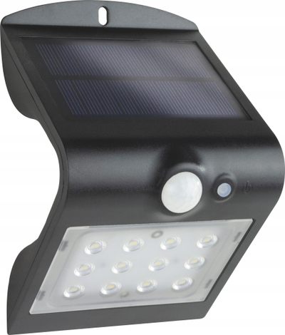 Dritë murale diellore REV Solar LED, me sensor lëvizjeje, e zezë