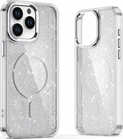 Këllëf MagSafe Glitter për Apple iPhone 16 Pro Max, TPU, transparent me shkëlqim