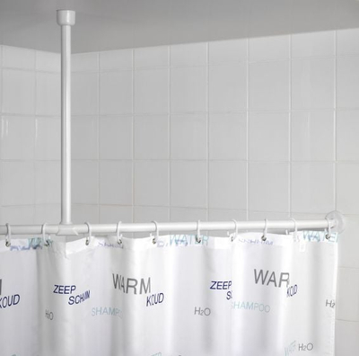 Shufër tavani për perde dushi Wenko, 57 cm, alumin, e bardhë