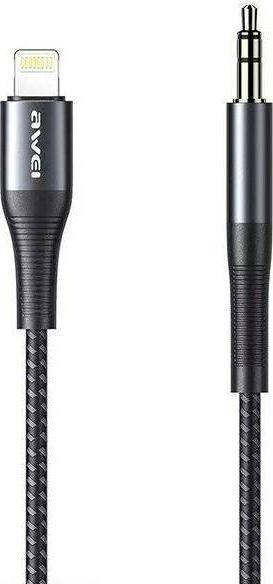 Kabllo audio Awei Lightning në 3.5mm, 1m, e zezë