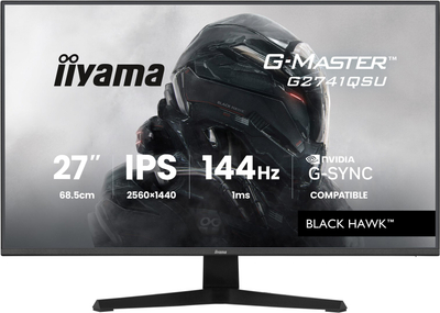 Гејминг монитор iiyama G-MASTER G2741QSU-B1 Black Hawk, 27\", 144Hz, QHD, црн