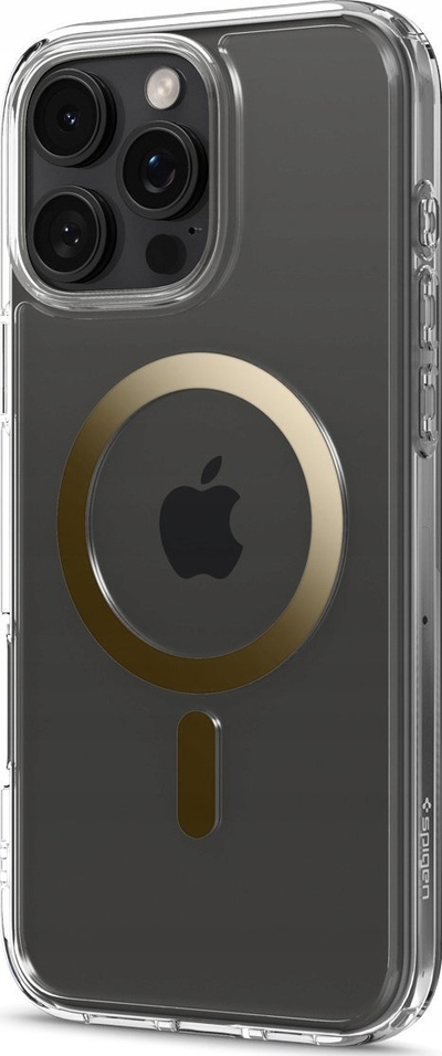Mbrojtëse telefoni Spigen Ultra Hybrid MagSafe për iPhone 16 Pro, transparente, ari