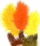 Set puplash zbukuruese Feathers Marabou dhe Guinea Fowl, 18 copë, gri edhe blu