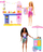 Set loje Barbie Beach Boardwalk, 2 kukulla Brooklyn dhe Malibu, 30 gjëra lojë, shumengjyrësh