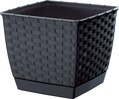 Vazo katrore Prosperplast RATOLLA DRLK250, 24x24x22 cm, plastike, anthracite