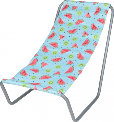 Shezllon plazhi Enero Folding Garden Beach Lounger Fruit Melon, i palosshëm, me çantë mbrojtëse, shumëngjyrësh