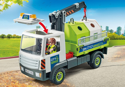 Set figurina Playmobil City Action 71431 Glass Container Truck, kamion qelqi, për kalamaj 4+