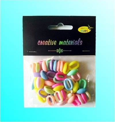 Rruaza plastike pastel Galeria Hobby, 16x11mm, 22g, shumëngjyrëshe