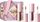 Set kozmetik Revolution Mini Shimmer Bomb Duo, shkëlqyes rozë për buzë + shkëlqyes ngjyrë ari për buzë