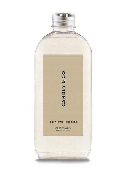 Refill për difuzor arome Candly &amp; Co No. 1 Geranium &amp; Incense, 200ml, erë florale me dru