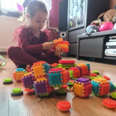 Lodër ndërtime Northix Building Blocks Hedgehog, 192 copa, shumëngjyrëshe