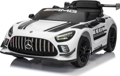 Makina elektrike për fëmijë Mercedes AMG GT3, 12V, me telekomandë, e bardhë