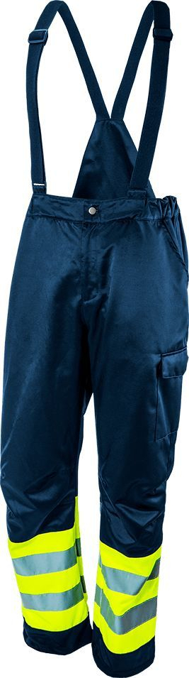 Pantallona pune Profi Dungarees me reflektorë, profesionale, ngjyrë e errët