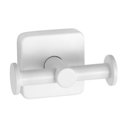 Varëse dyshe baño Double Hook Quattro, çelik inox, montim me vida ose ngjitës, krom