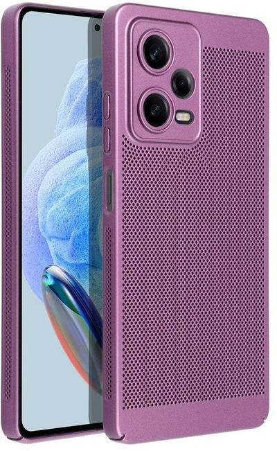 Futrollë telefoni OEM BREEZY për Xiaomi Redmi Note 14 Pro Plus 5G, plastikë e butë, me vrima ajrimi, vjollcë