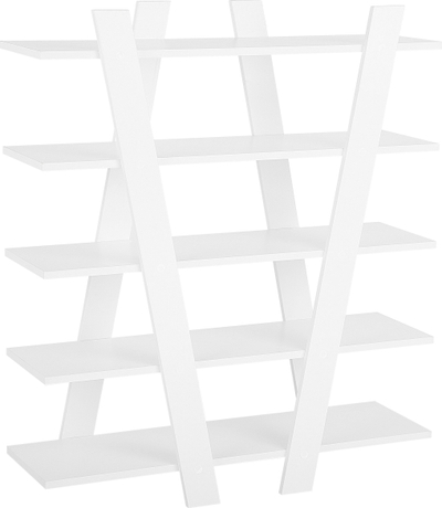 Raft librash Beliani ESCALANTE, 5 kate, 116 cm, i bardhë