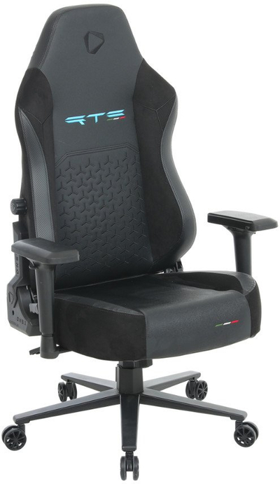 Karrige lojërash Onex RTC ErgoGlide Alcantara, ergonomike, e zezë