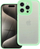 Kapak telefoni VARIETE për iPhone 15 Pro, TPU i butë, kornizë me xham te kamerat, pistachio
