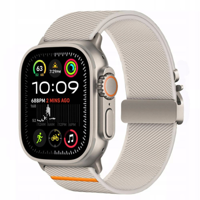 Rrip ore Tech-Protect Nylon Clasp për Apple Watch, 44 45 46 49mm, najlon, ngjyrë neutrale
