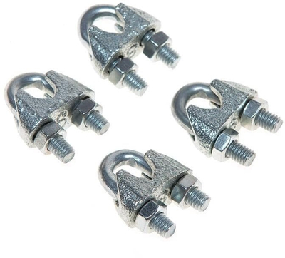 Kapëse teli metalik Grip Rope DIN741, 5.0 mm, set 4 copë, e galvanizuar