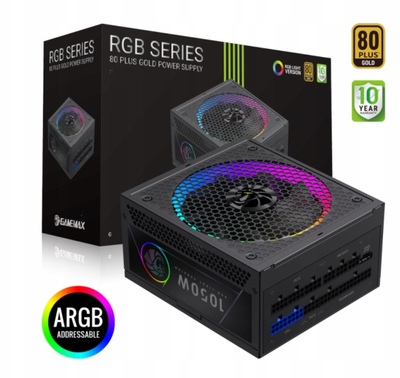 Furnizues energjie Gamemax RGB 1050G, 1050W, 80 PLUS Gold, i zi